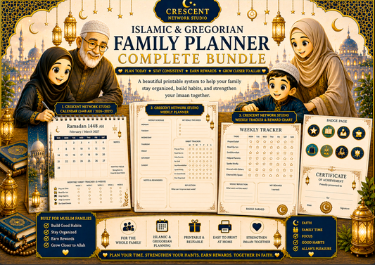 Printable - Islamic Family Planner. Complete Bundle