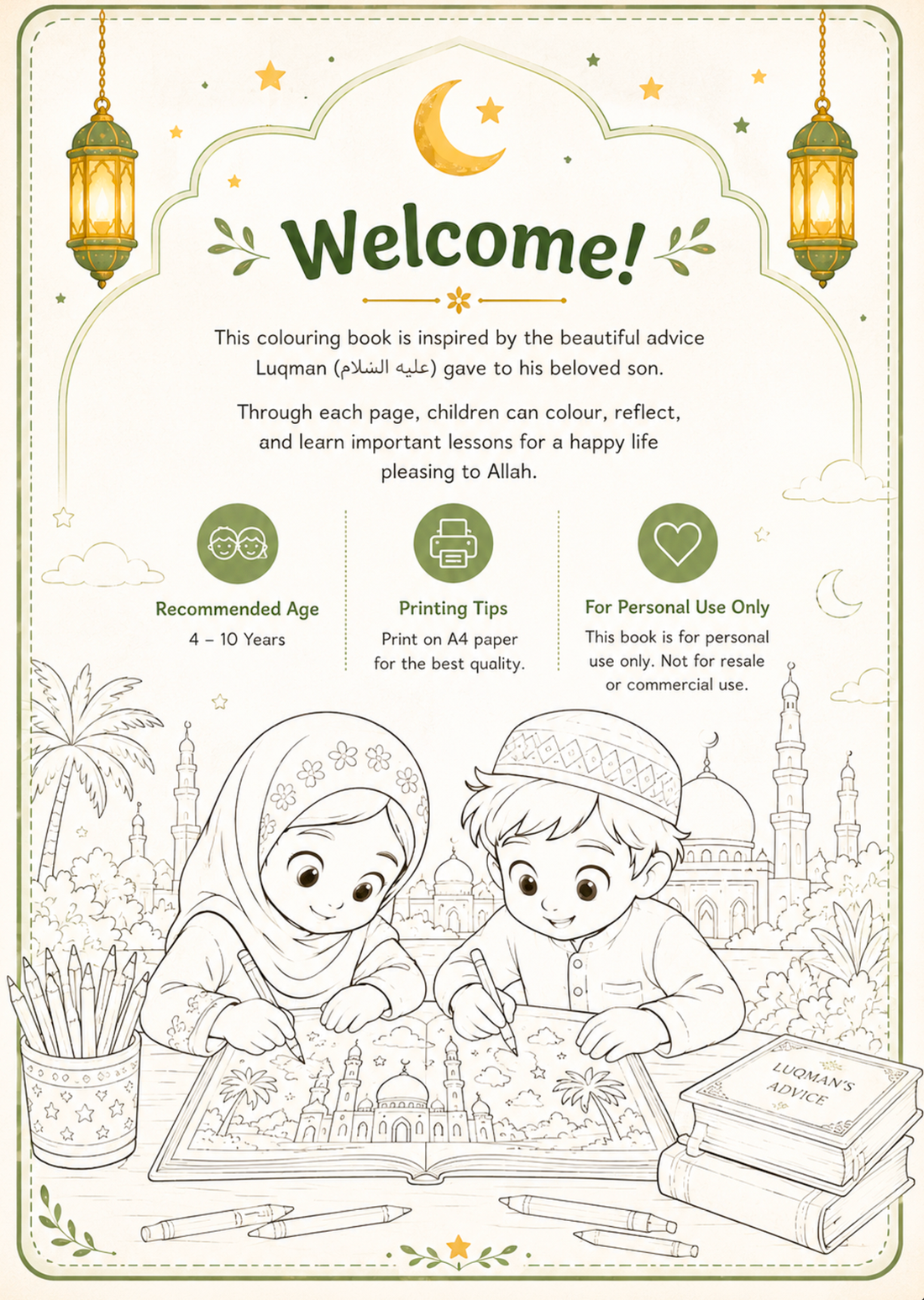 Digital + Printables - Luqman's 8 Tales. Activites Bundle