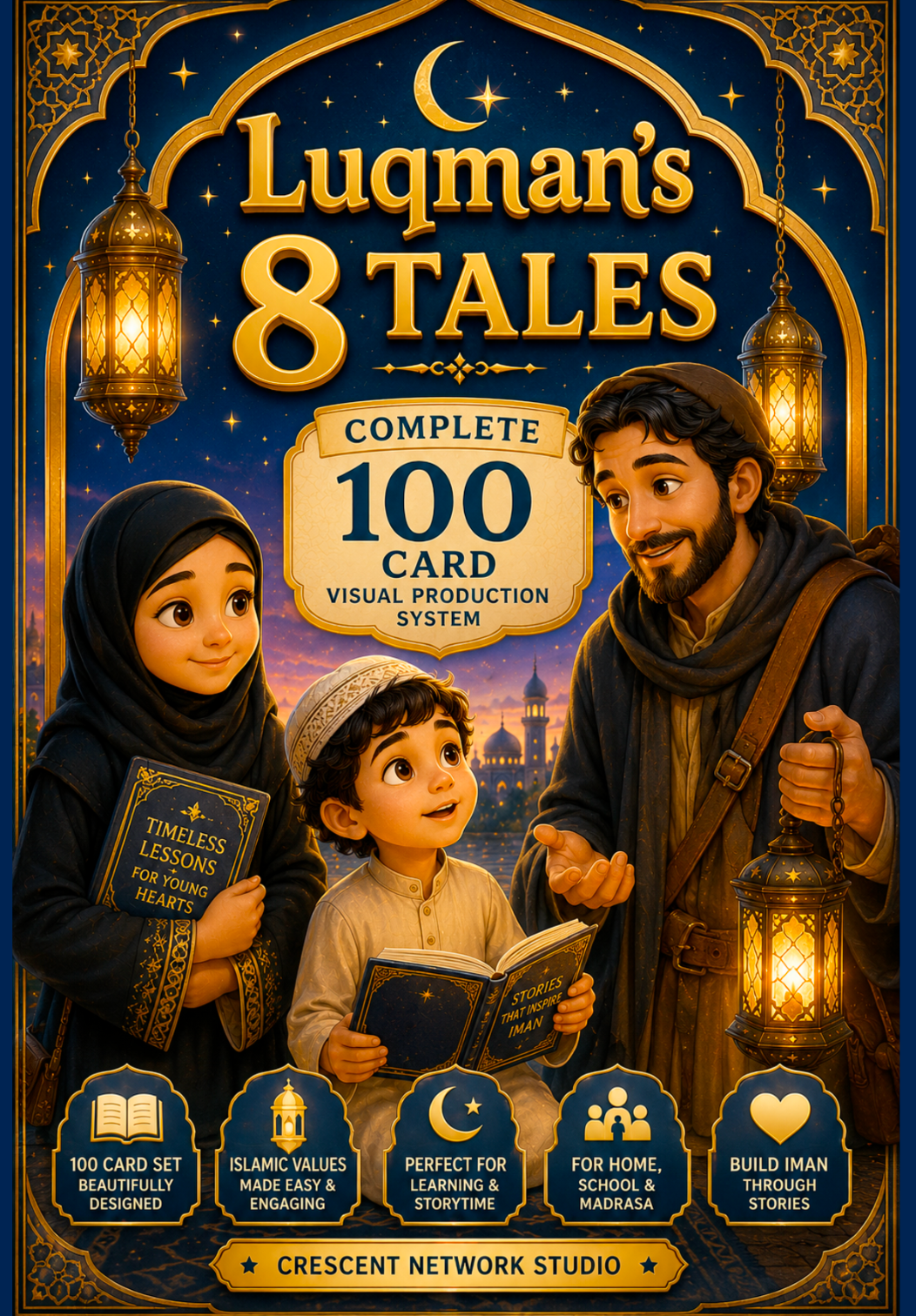 Digital + Printable - 100 Flash Cards. Islamic values & Good Manners