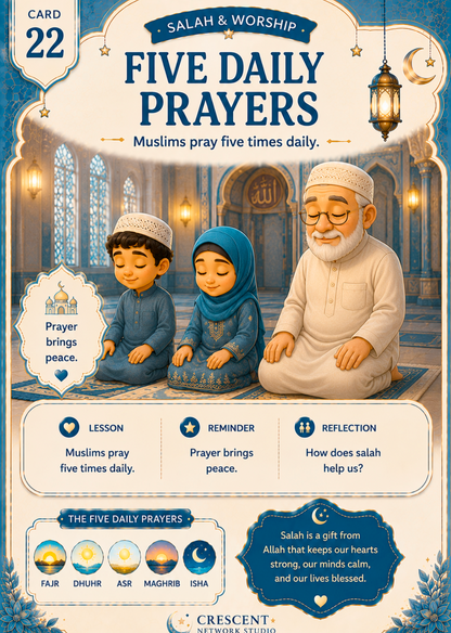 Digital + Printable - 100 Flash Cards. Islamic values & Good Manners