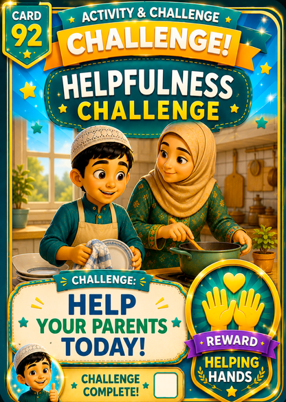 Digital + Printable - 100 Flash Cards. Islamic values & Good Manners