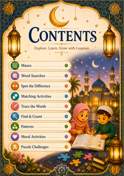 Digital + Printables - Luqman's 8 Tales. Activites Bundle