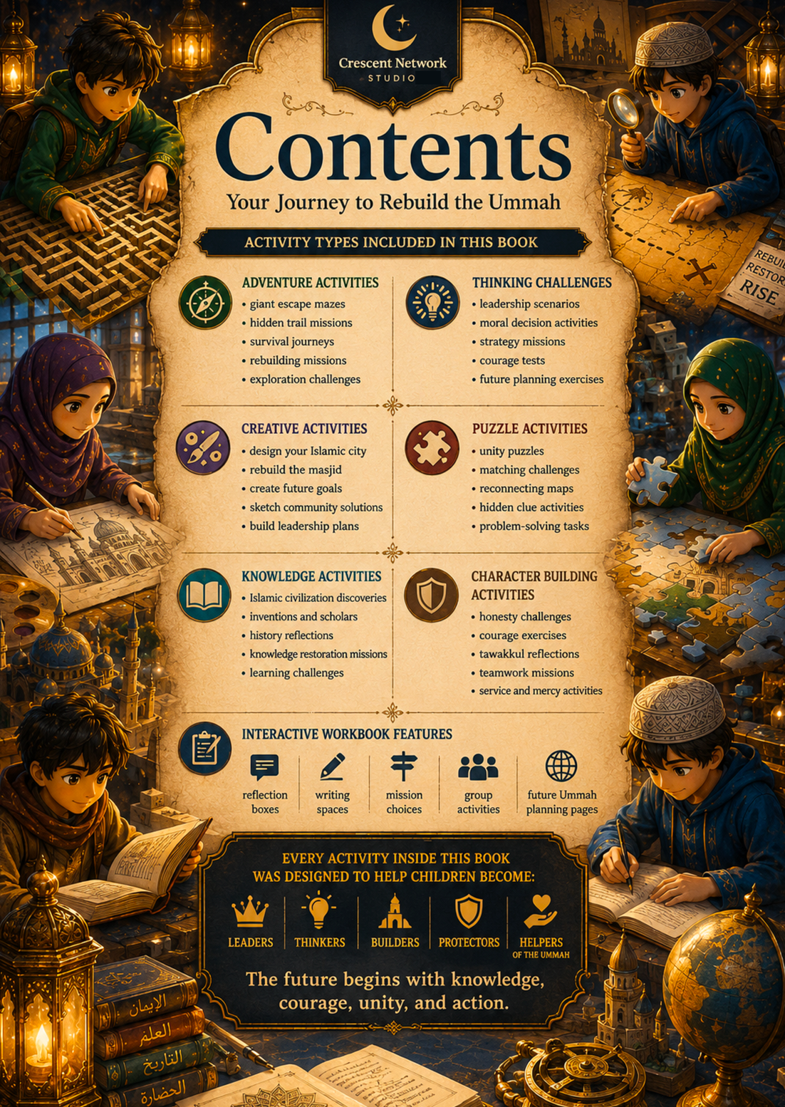 Printable - The Rising Ummah. Multiple Activity Book