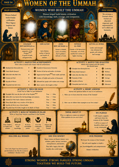 Printable - The Rising Ummah. Multiple Activity Book